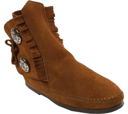 

Мужские ботинки Minnetonka Two Button Hardsole Boot Brown Suede 44
