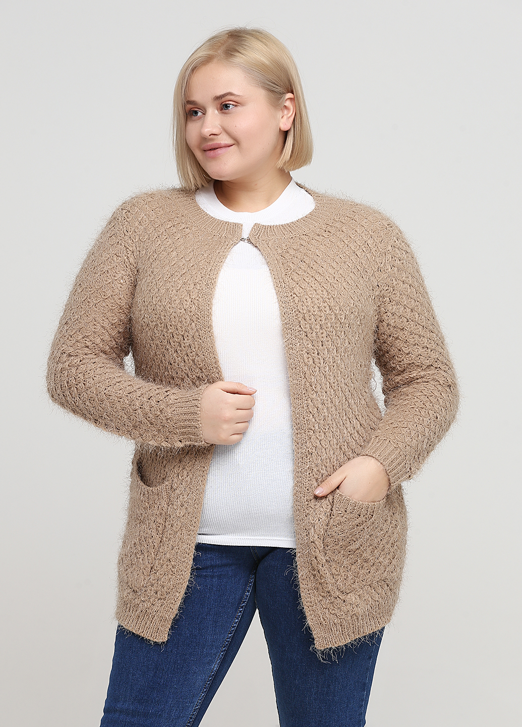 

Кардиган No brand smix03330401 L/XL Бежевый 2000000533872