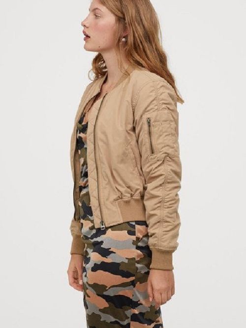 

Бомбер H&M 0824238-0 36 Бежевый