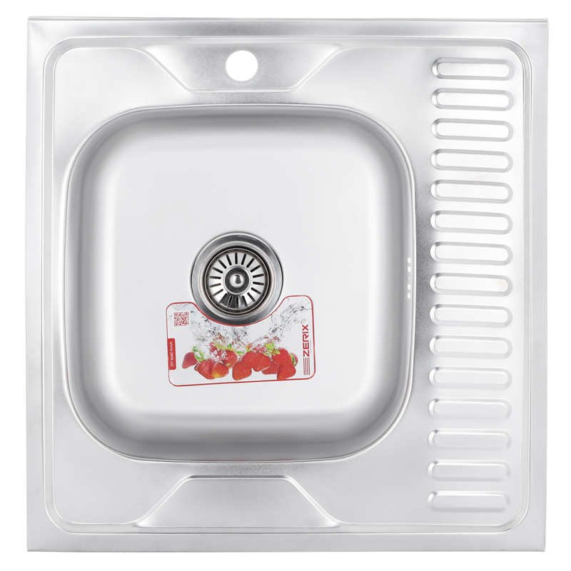 

Мойка кухонная ZERIX Z6060L-08-180E (SATIN) (ZS0586)