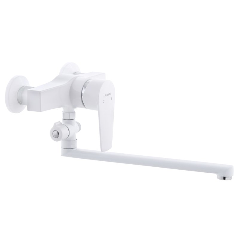 

Смеситель для ванны PLAMIX Oscar-006 White (без шланга и лейки) (PM0559)