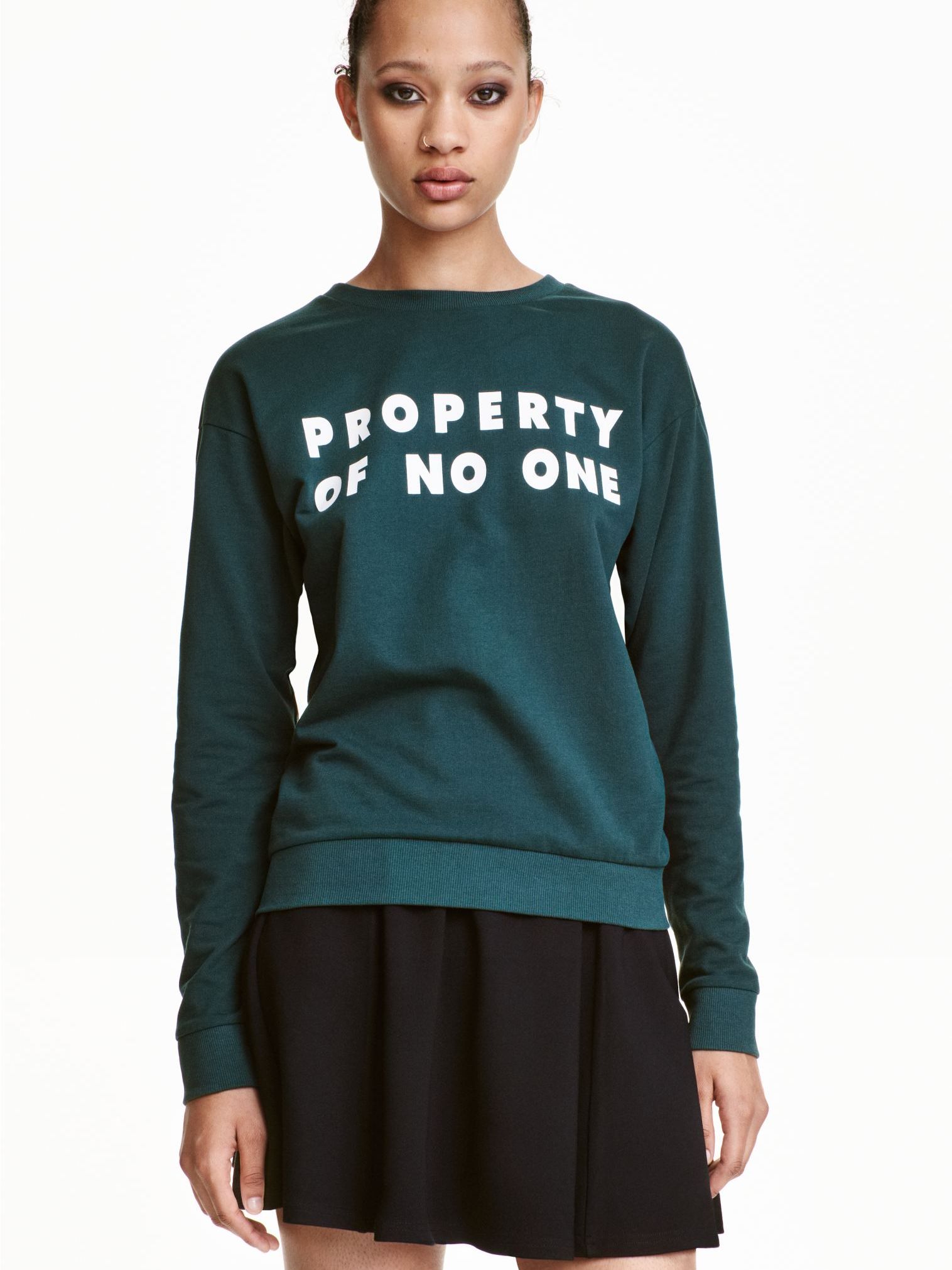 

Свитшот H&M 0398455-4 S Зеленый