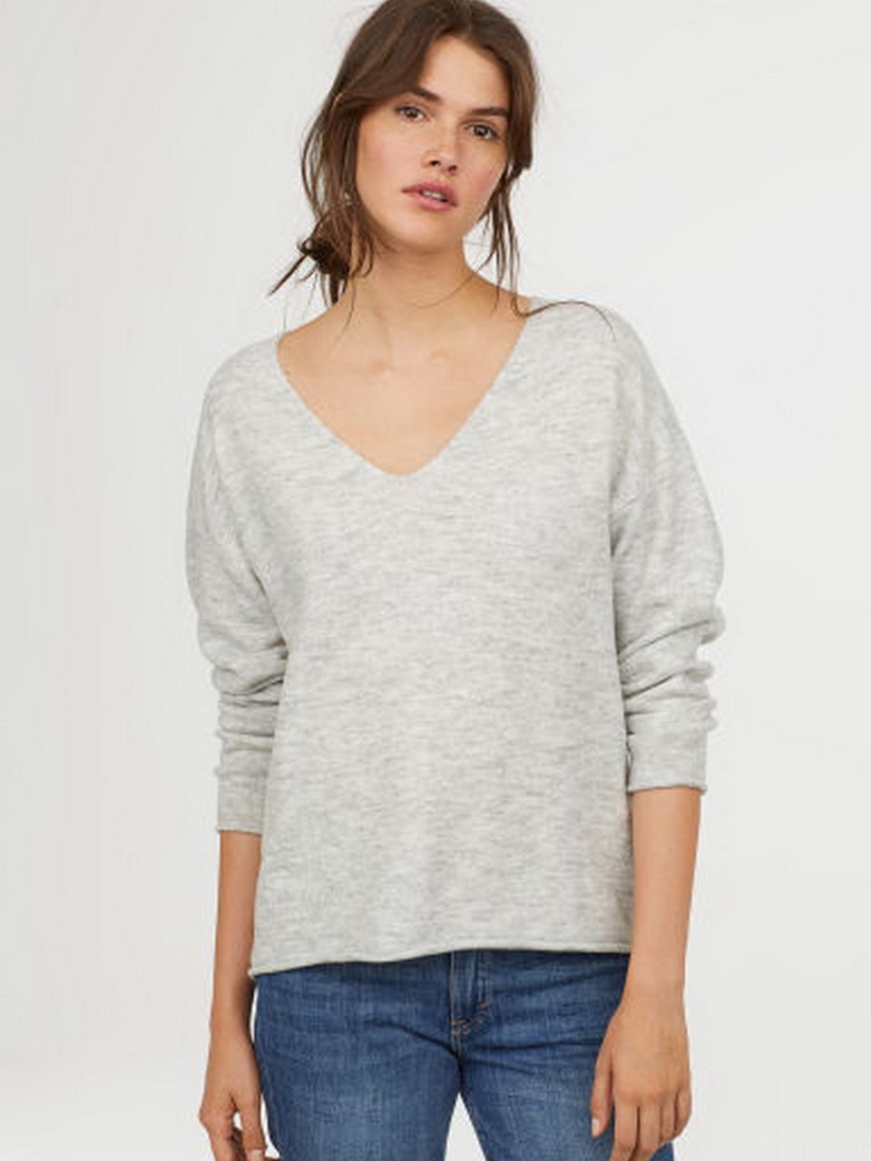 

Пуловер H&M 0519847-8  Светло-серый, Пуловер H&M 0519847-8 XS Светло-серый