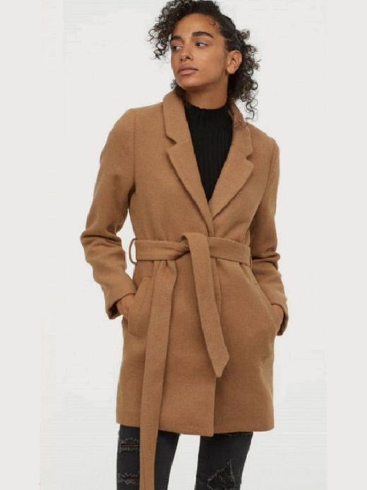 

Пальто H&M 0614622-0 36 Бежевое