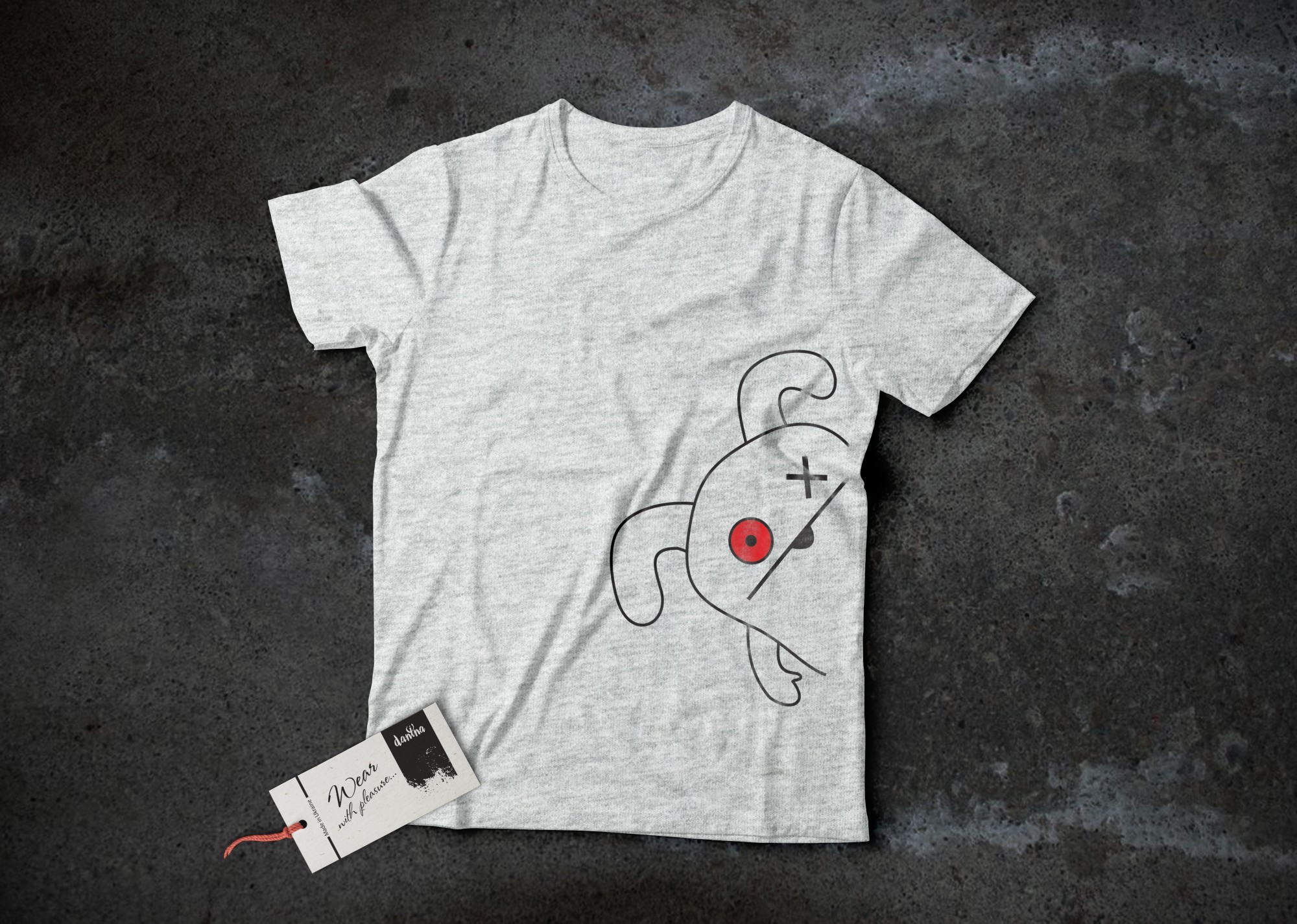 

Футболка Fruit of the loom Vitrina Print 80041 S Серая