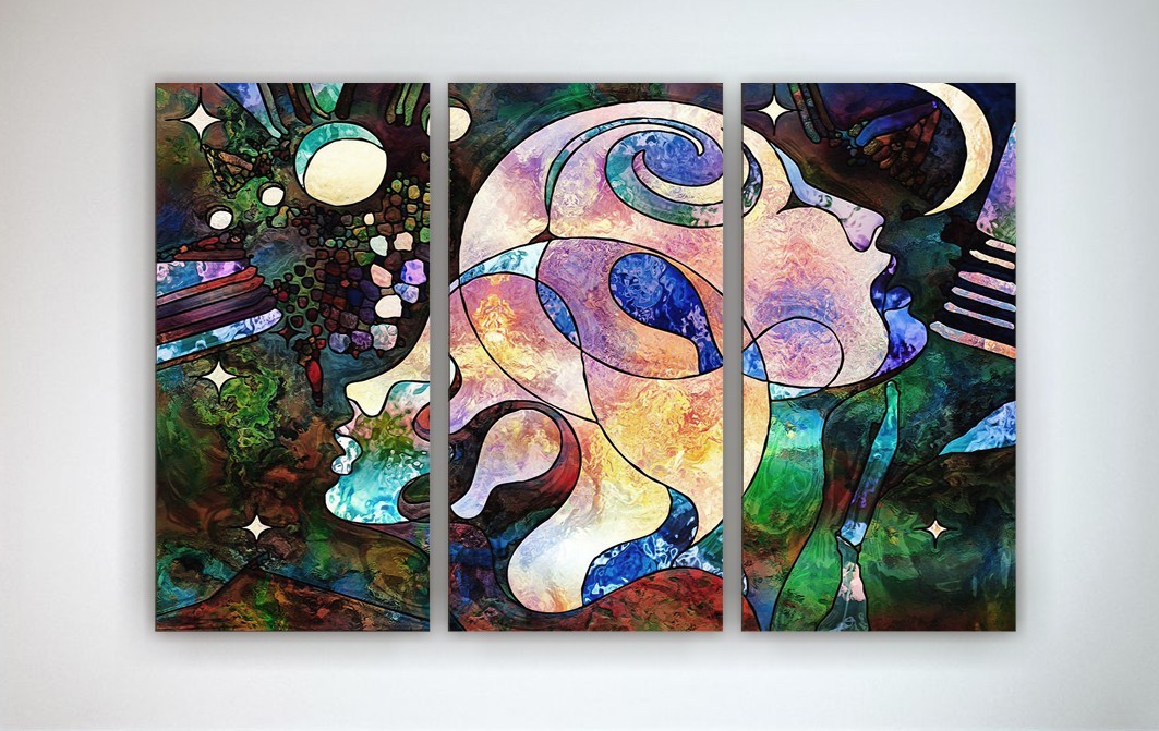 

Модульная картина Vitrina Яркая для прихожей Абстракция 90x60 см (100452-3)