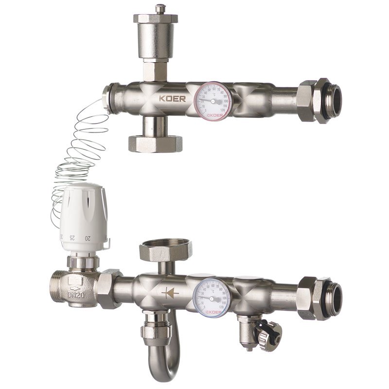 

Смесительный узел KOER KR.S1022 (без байпаса) 1" НР SUS304 (KR2956)