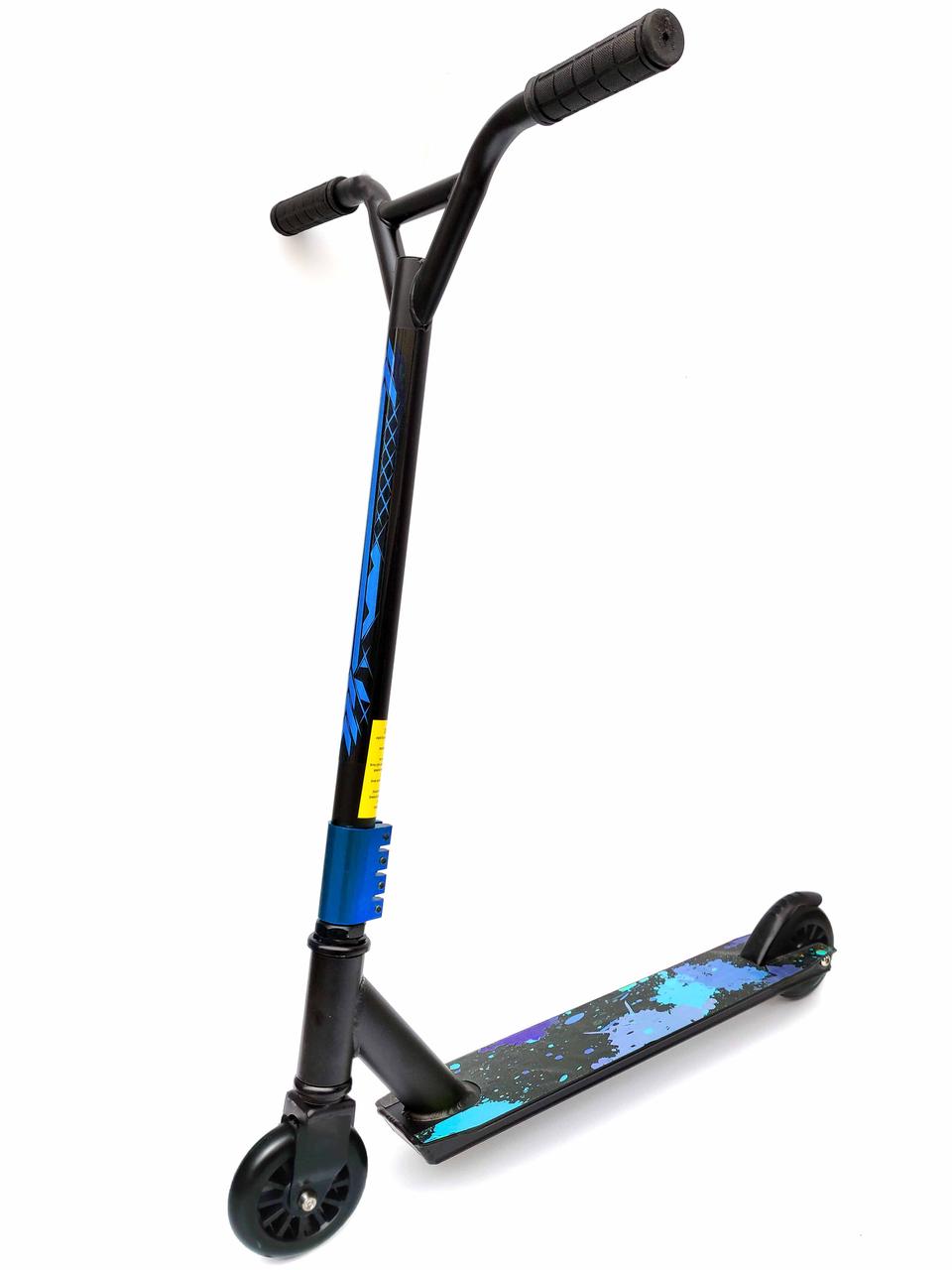 

Самокат трюковый Scooter Scout Original My Go 300 до 100 кг Черно-синий
