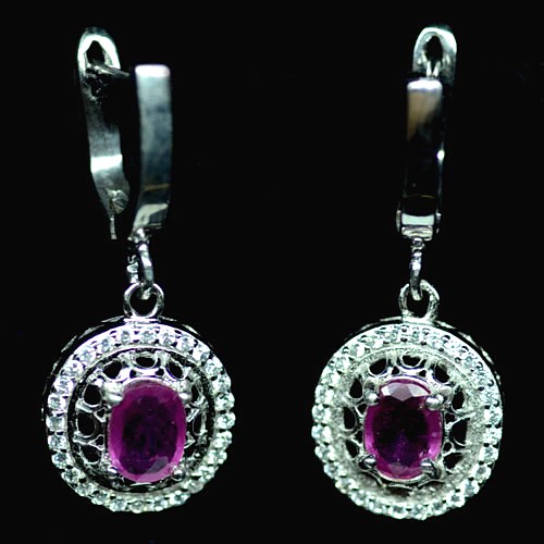 

Серьги-подвески из серебра с рубинами С1190