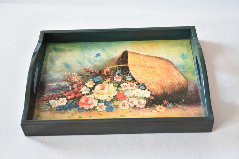 

Таця "Кошик з квітами" Майстерня 36*27см (P-411)