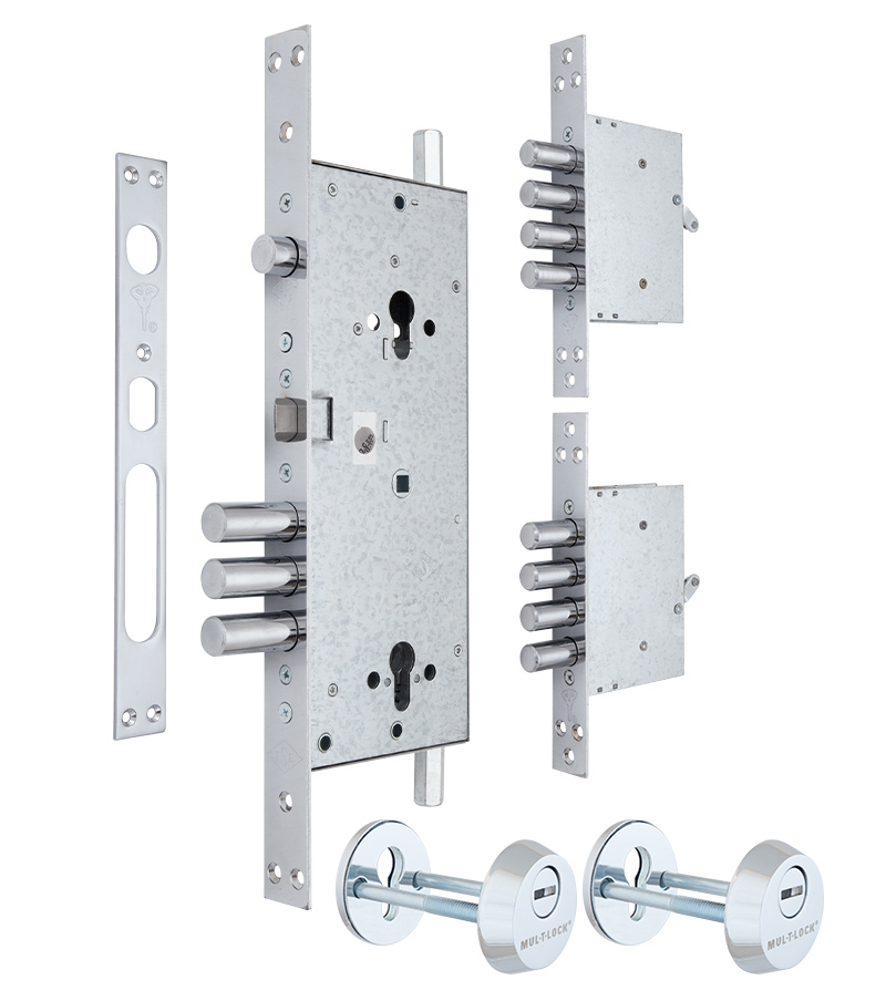 

Комплект врізних замків MUL-T-LOCK 415G CHROME NICKEL