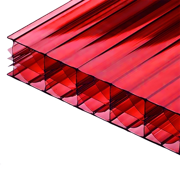 

Сотовый поликарбонат Borrex 16 мм гранат однокамерный 2100x6000 ж-образный м2