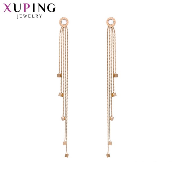 

Серьги Xuping с эмалью розовая позолота ST 5826000