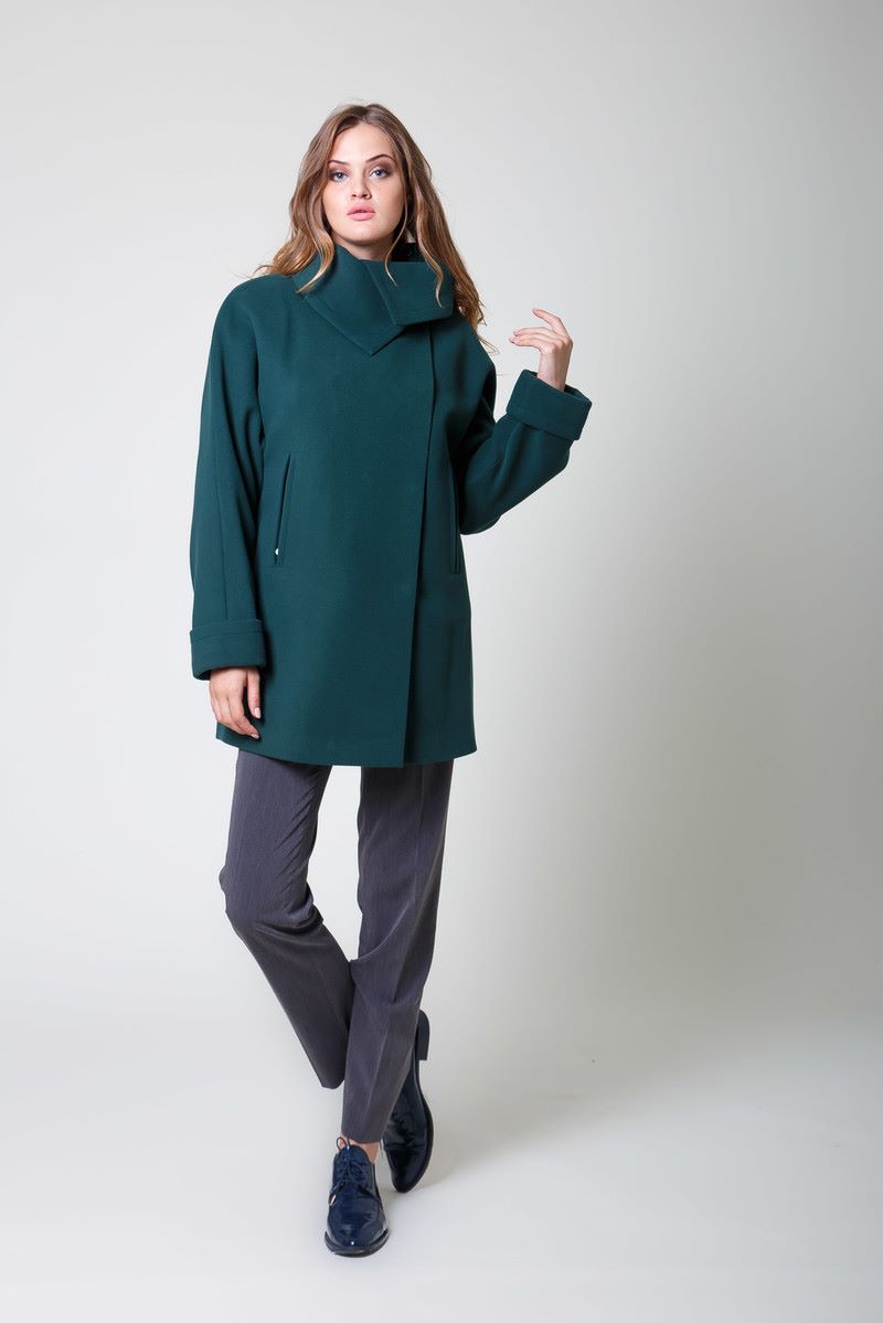 

Пальто Женское Sergio Cotti 2-558-9_Темно зеленый 48 ()