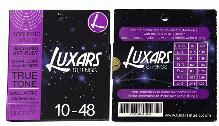 

Струны для акустической гитары "LUXARS" LX-6 Phosphor Bronze ANTI-RUST 10-48