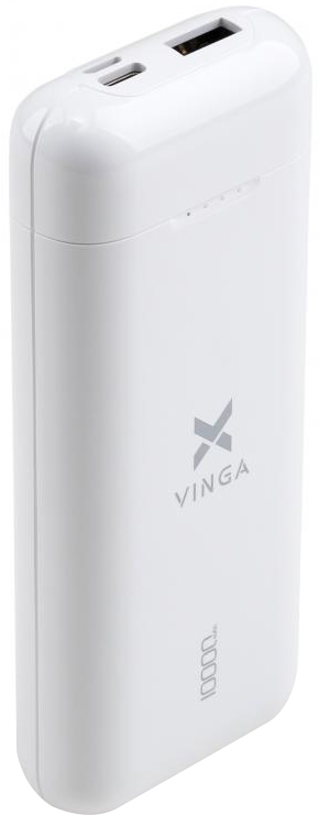 

УМБ Vinga 10000 mAh Glossy White