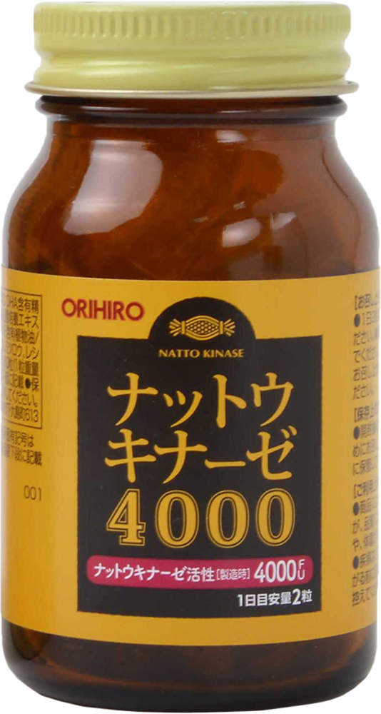 

Витамины ORIHIRO Наттокиназа 4000 з Омега-3 60 таблеток (4571157259116)