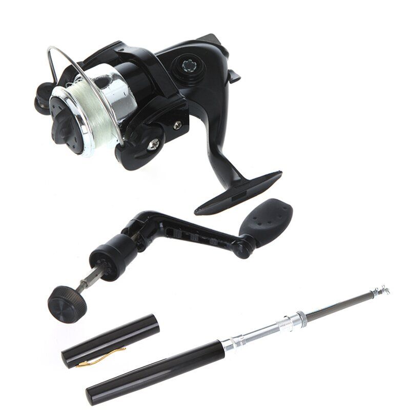 

Карманная ручка-удочка Pocket Fishing Rod + катушка. Мини портативная удочка 20 см
