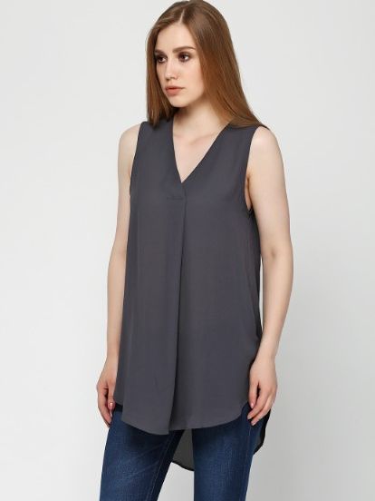 

Туника H&M KK3895445 34 Темно-серая