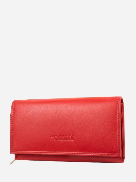 

Женский кошелек кожаный 4U Cavaldi DNK-RD-07-GCL-red Красный