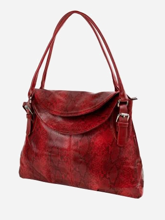 

Женская сумка Laskara LK-10236-red-snake Красная