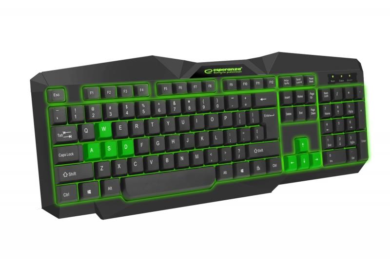 

Клавиатура Esperanza EGK201 EGK201GUA Green USB