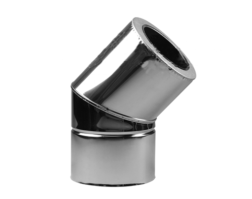 

Дымоходное колено двустенное Stalar 45° (Standart thermo AISI 304) нерж/нерж - диаметр Ø200/260, толщина 0,8 мм