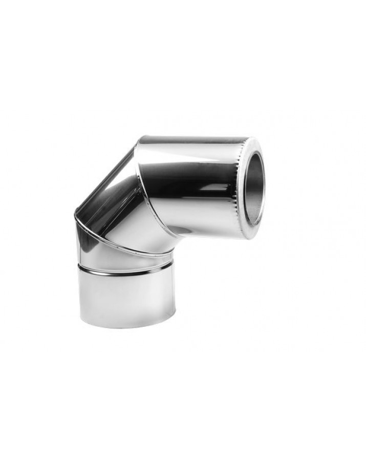 

Дымоходное колено двустенное Stalar 90° (Eco thermo AISI 201) нерж/нерж - диаметр Ø180/250, толщина 0,5 мм