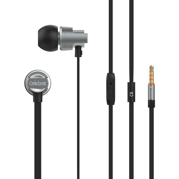 

HF MP3 Celebrat C8 Black + mic + button call answering