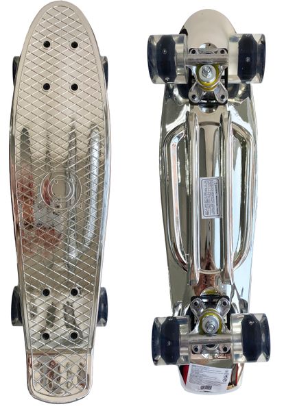 

Пенни борд Zippy Board 22 LED колеса Серебро Металлик 54 см (ZS5)