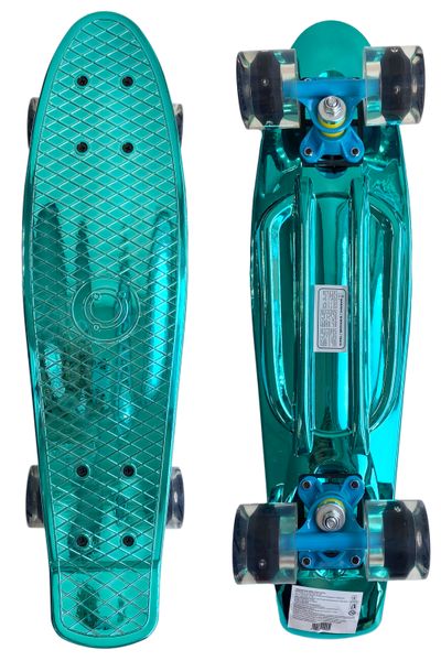 

Пенни борд Zippy Board 22 LED колеса Бирюза Металлик 54 см (ZS4)