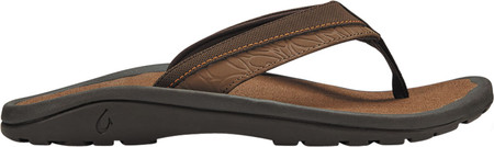 

Мужские вьетнамки, сланцы OluKai Ohana Koa Flip Flop Espresso/Molten Orange Synthetic 44