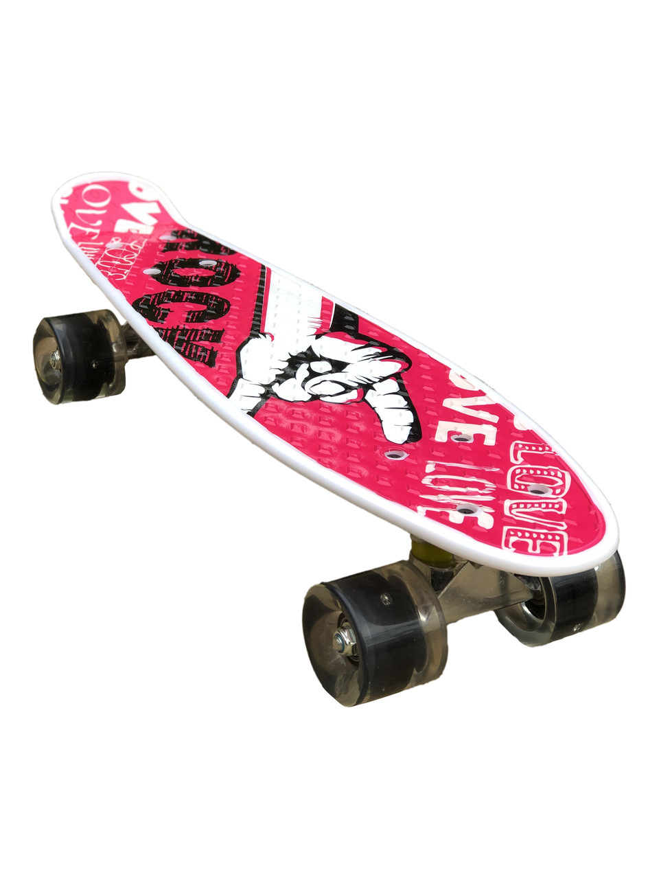 

Скейт Пенни Борд Penny My Go Board 040 со светящимися колесами Black-Pink