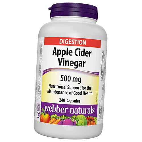 

Порошок яблочного уксуса, Apple Cider Vinegar 500, Webber Naturals 240капс (72485005)