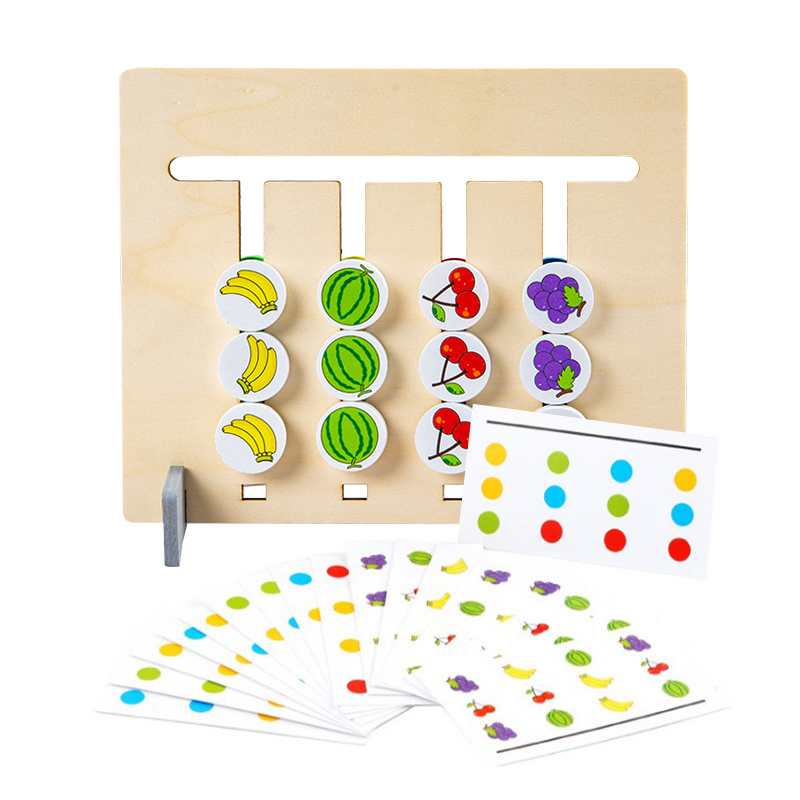 

Детская двусторонняя игра-головоломка Lesko XBL-080 Цвета и фрукты