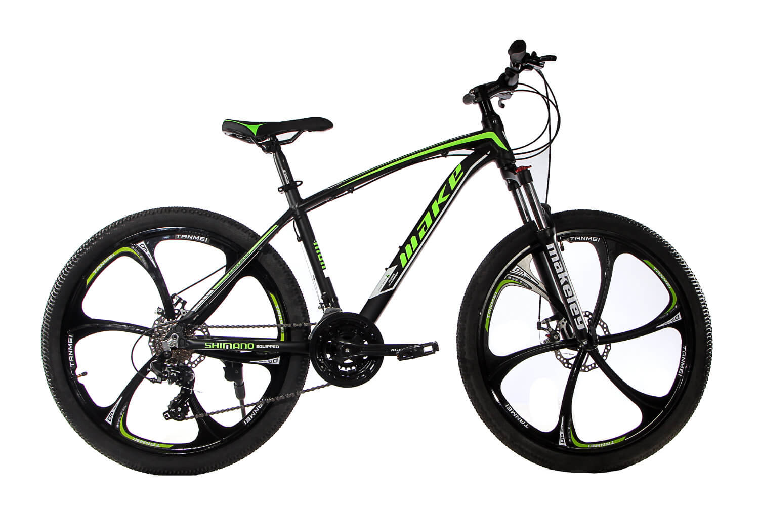 

Велосипед Make bike MTB2 26" литые диски 26", черно-зеленый (MTB2GREEN)