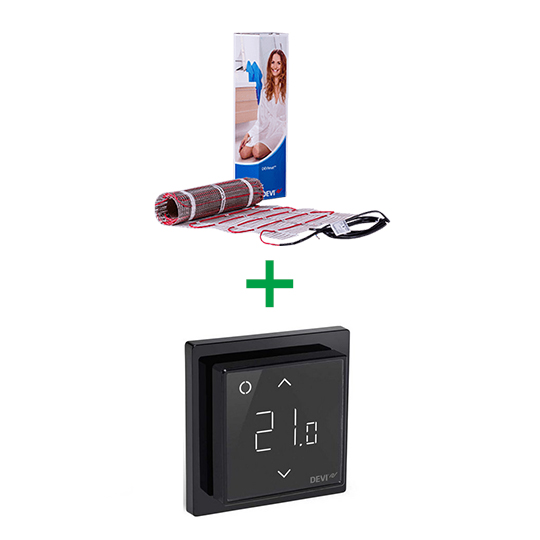 

Теплый пол Devi нагревательный мат DEVIcomfort 150Т 1,0 м² + DEVIreg Smart
