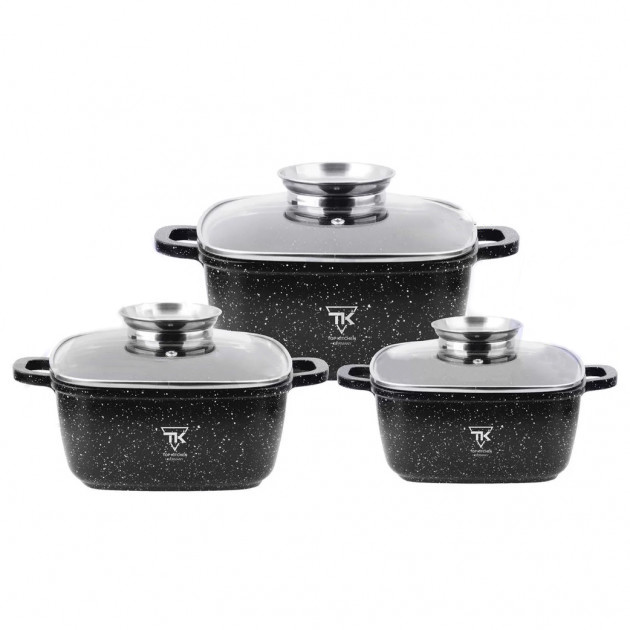 

Набор кастрюль мраморное покрытие Top Kitchen TK-00025 6 предметов