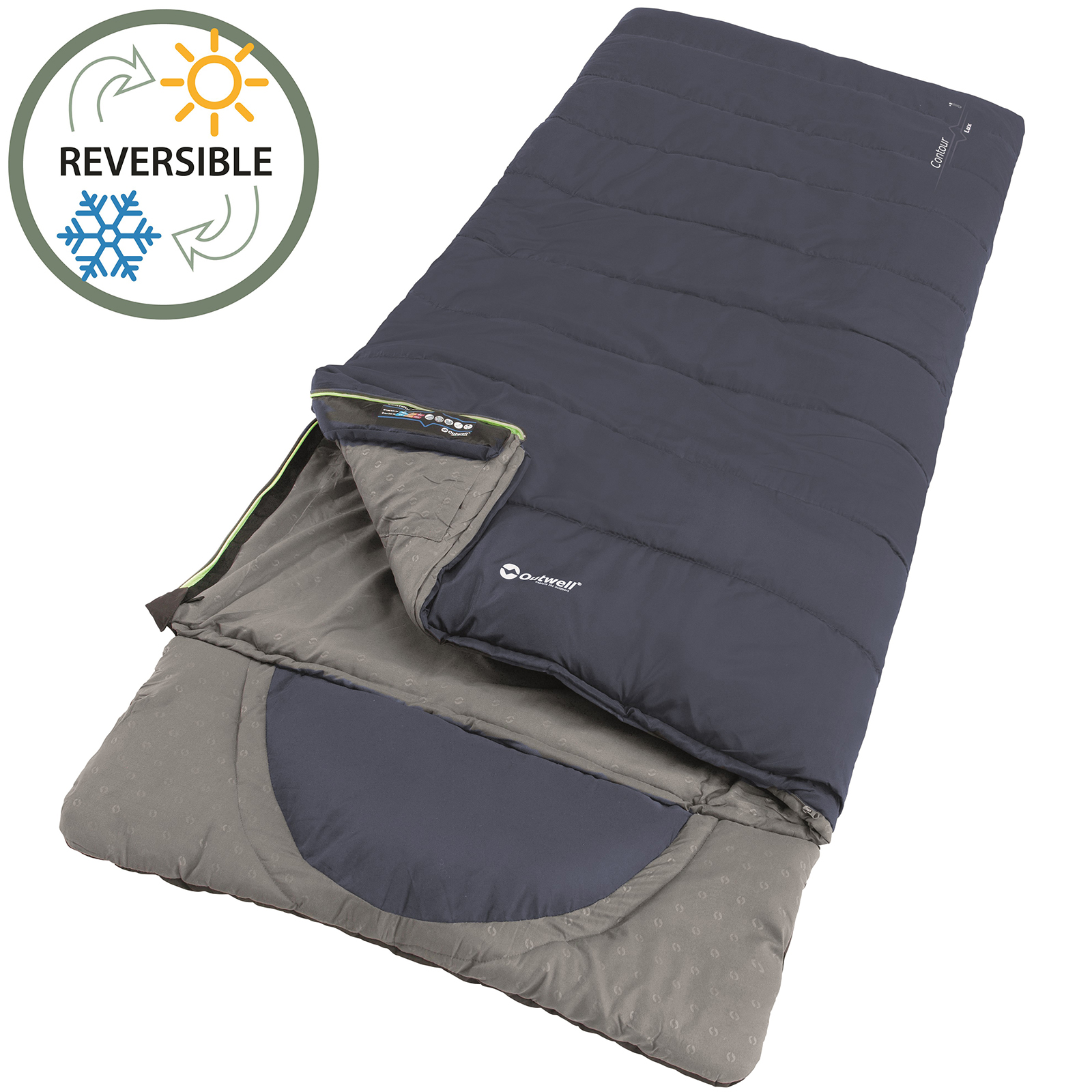 

Спальный мешок Outwell Contour Lux Reversible-3°C Deep Blue Left (230366)