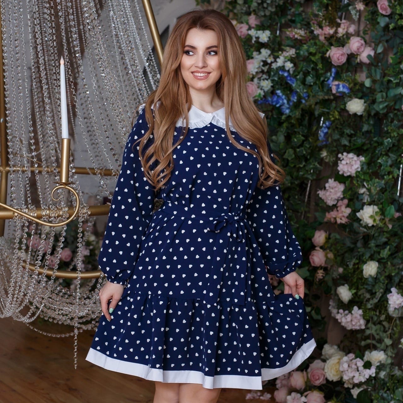 

Платье Воротничок Сердечки Modnicy 05467 48-52