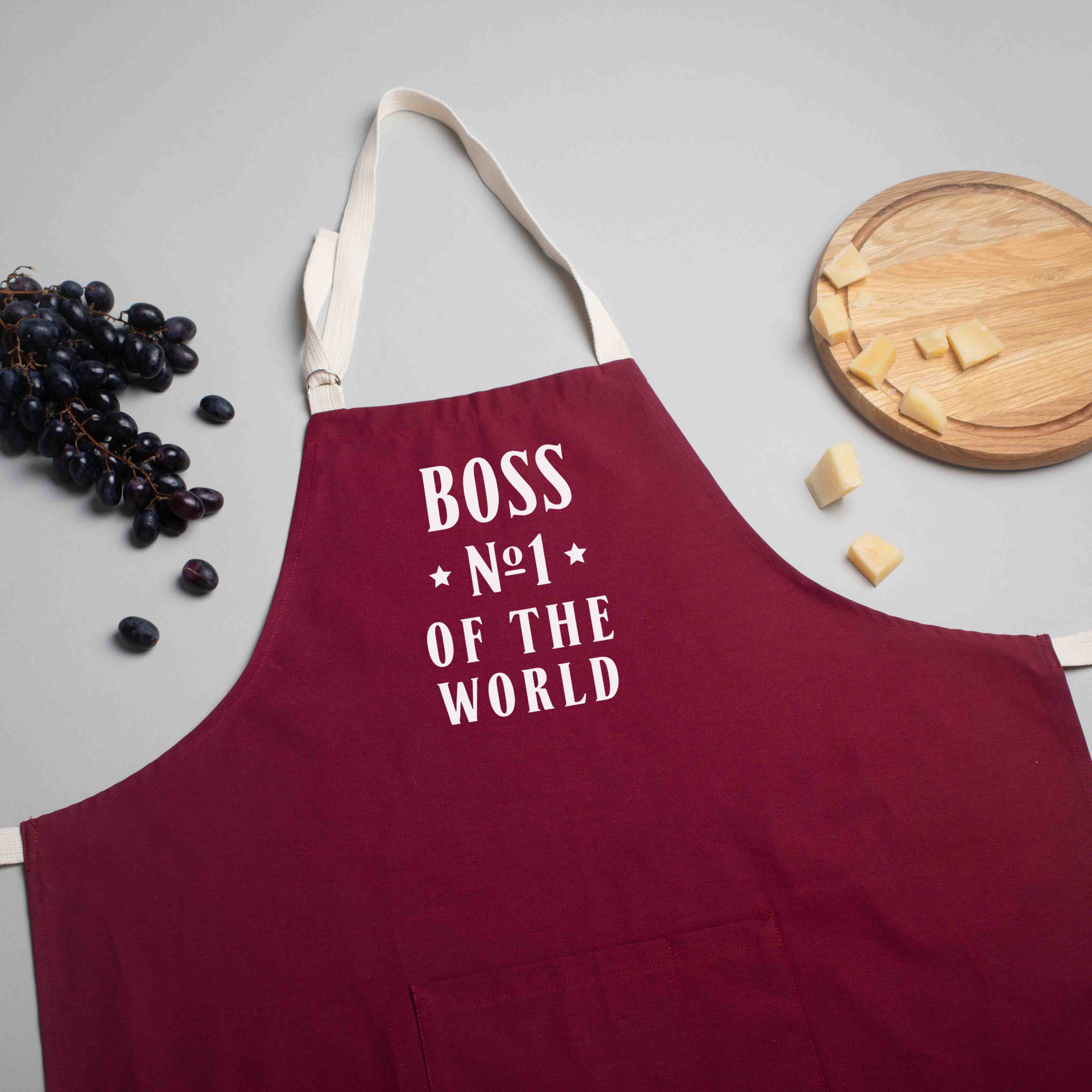 

Фартук "Boss №1 of the world" BeriDari (8288) burgundy