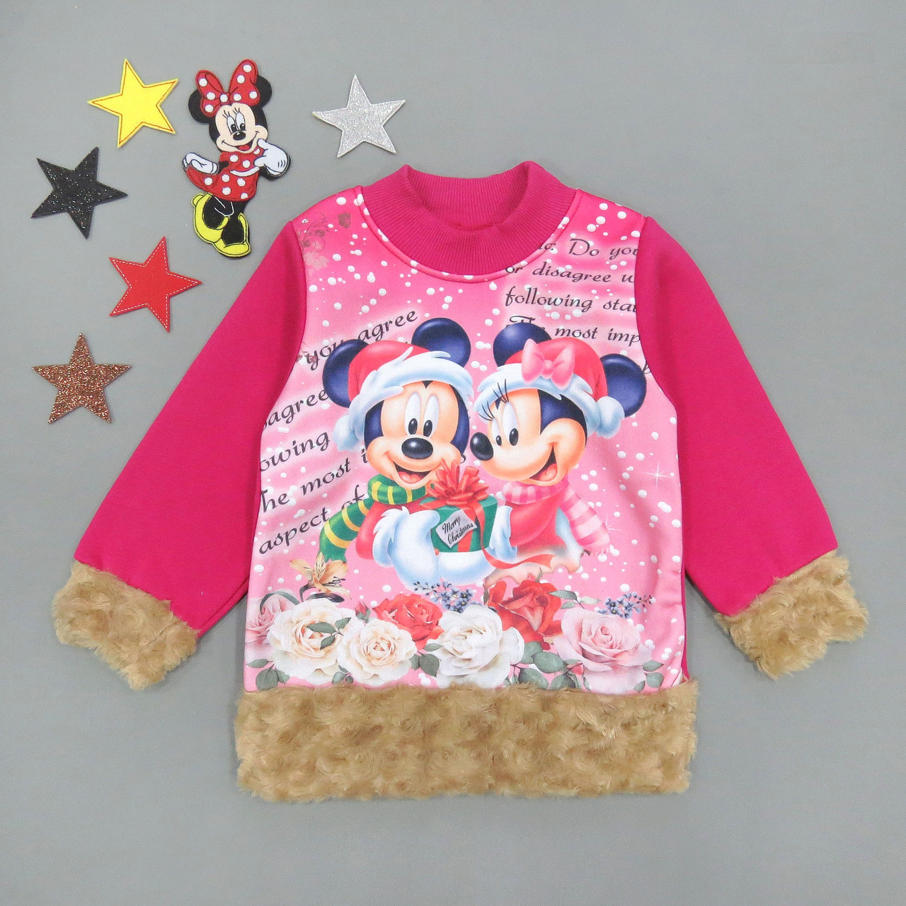 

Теплый свитшот Minnie&Mickey Mouse Baby Show для девочки 110 см Малиновый 15743