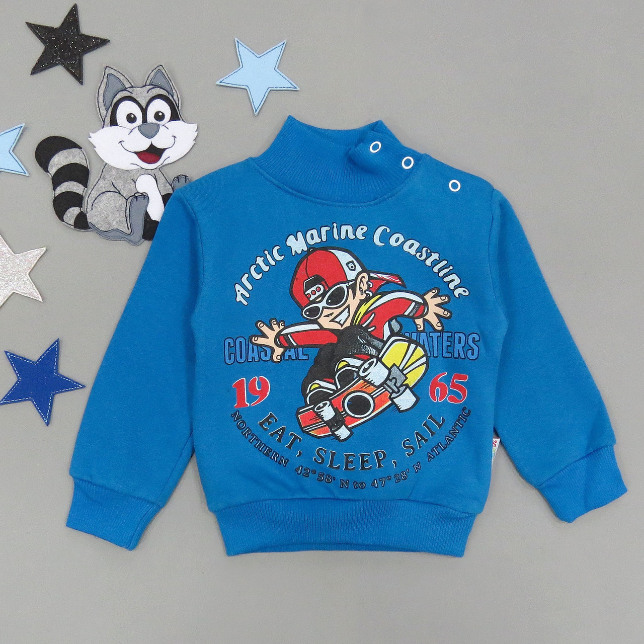 

Теплый свитшот Kipir kids для мальчика 98 см Синий Маломерный 15710