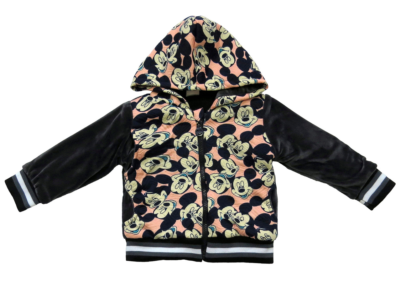 

Теплая велюровая толстовка Mickey Mouse Tong для мальчика 120 см Темно-серая с персиковым 5580