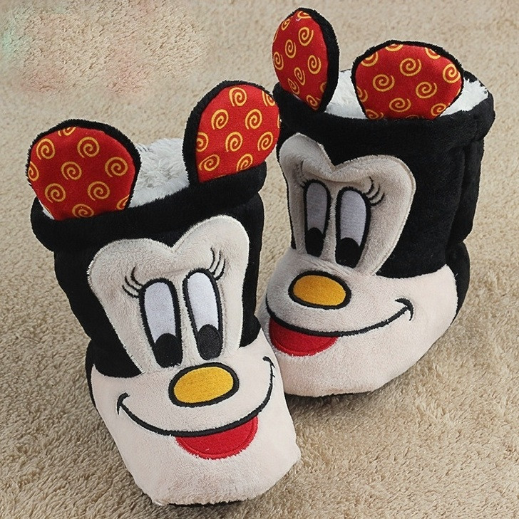 

Теплые пинетки Mickey Mouse Baby Socks 11 cм (длина подошвы) Черные с бежевым 9834