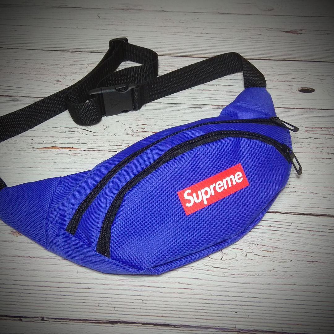 

Поясная сумка бананка барсетка Supreme Синяя