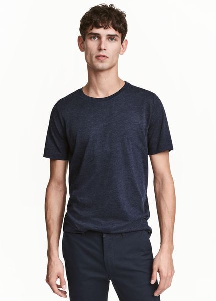 

Футболка мужская H&M M Синяя (1200-739)