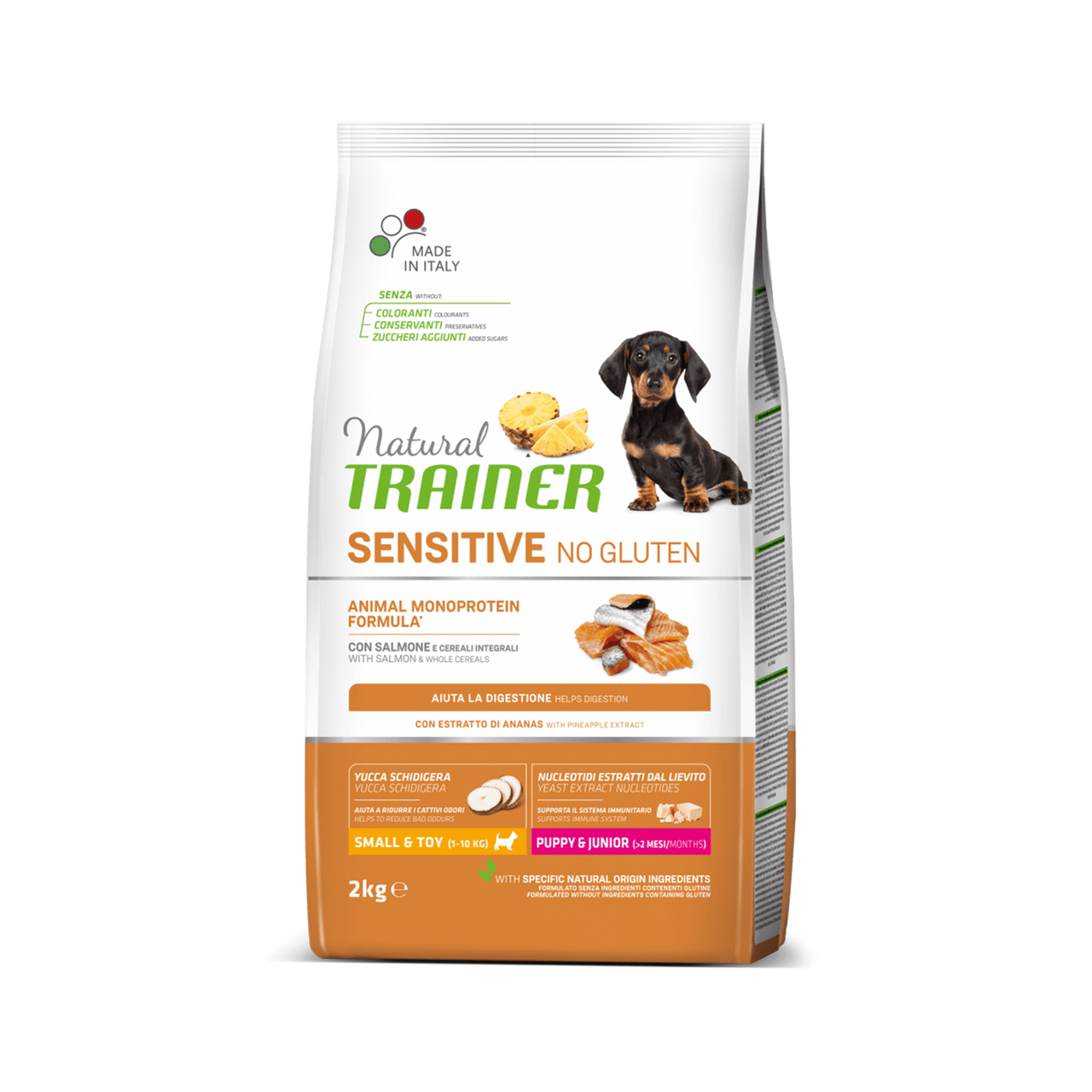 

Сухой корм Trainer (Трейнер) Dog Sensitive Puppy&Junior Mini для щенков мелких пород с лососем, 2 кг