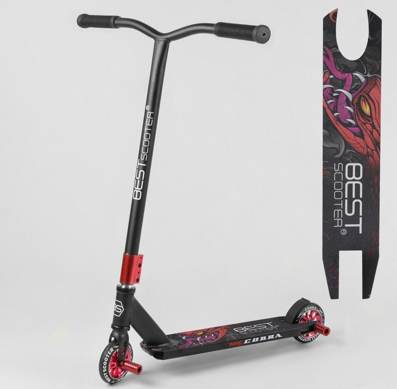 

Трюковой самокат с Пегами Кобра Best Scooter 66487 Красный