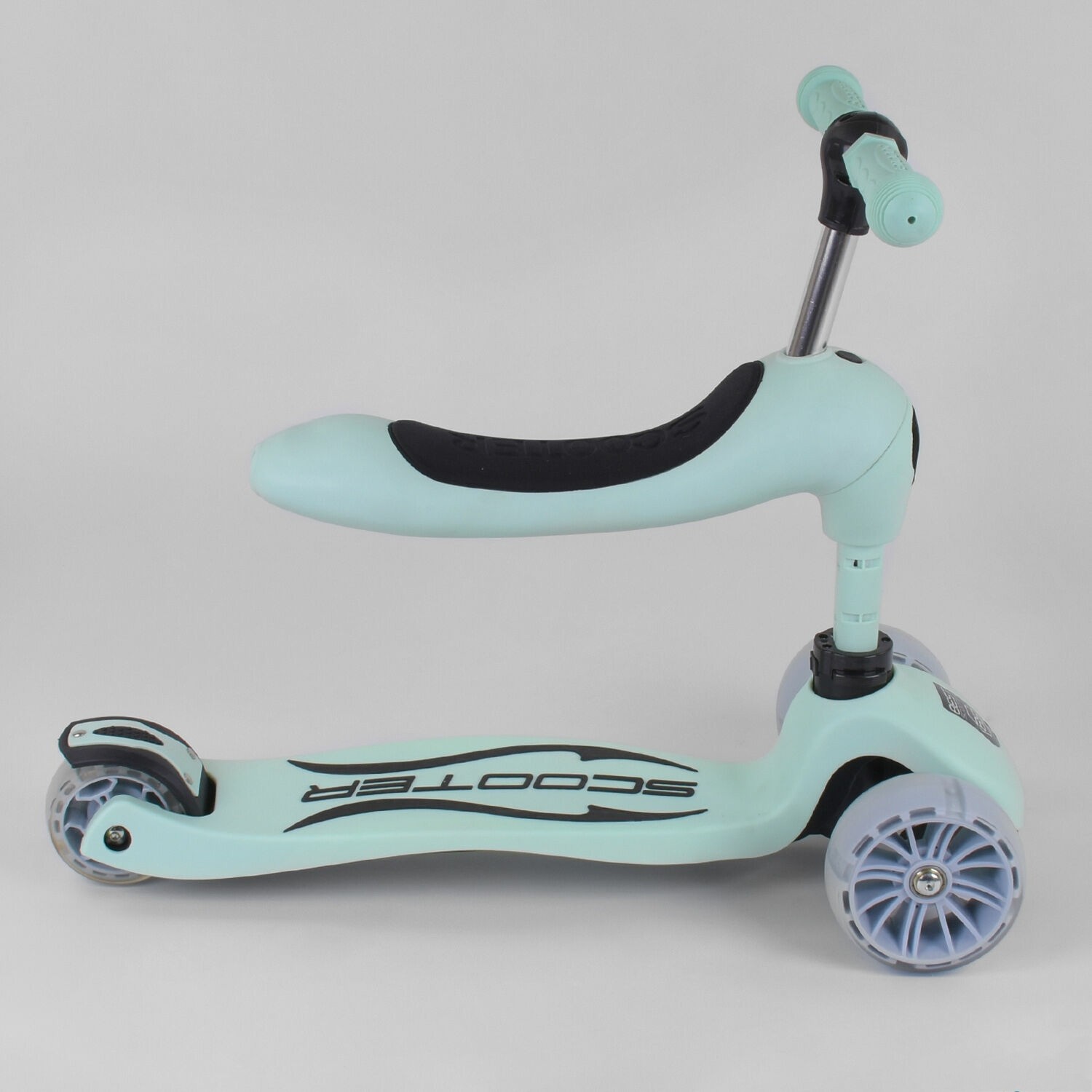

Детский самокат Scooter PU64, 57-64 см, Мята